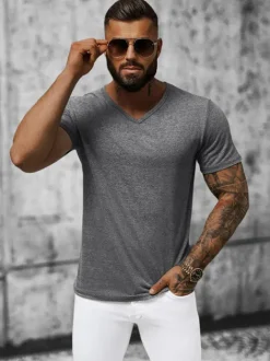 Best Herren T-shirt Anthrazit JS/712007Z Herren T-shirts Ohne Print