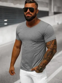 Clearance Herren T-shirt Anthrazit JS/712007Z Herren T-shirts Ohne Print