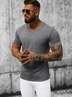 Best Herren T-shirt Anthrazit JS/712007Z Herren T-shirts Ohne Print