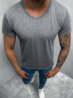 New Herren T-Shirt Anthrazit JS/712007 Herren T-shirts Ohne Print