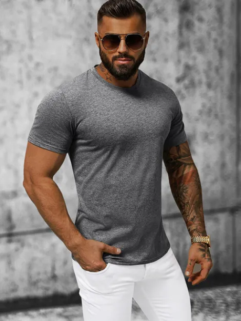Fashion Herren T-shirt Anthrazit JS/712005/5Z Herren T-shirts Ohne Print