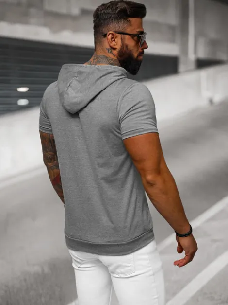 Clearance Herren T-shirt Anthrazit JS/8T955/5 Herren T-shirts Mit Kapuze | T-shirts Ohne Print