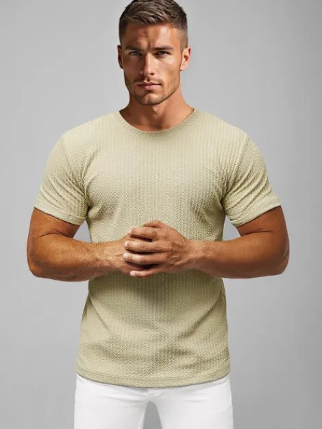 Fashion Herren T-shirt O/7766TZ Herren T-shirts Ohne Print