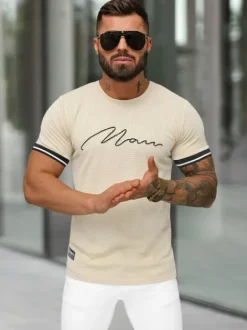 New Herren T-shirt O/QS11628 Herren T-shirts Mit Print