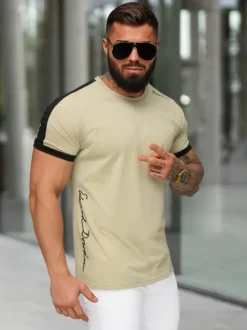 Outlet Herren T-shirt O/QQ1196 Herren T-shirts Mit Print