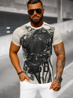 New Herren T-shirt O/T126/155Z Herren T-shirts Mit Print