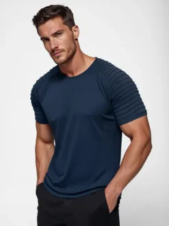 Hot Herren T-shirt Dunkelblau JS/8T88/25 Herren T-shirts Ohne Print