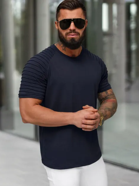 Discount Herren T-shirt Dunkelblau JS/8T88/25Z Herren T-shirts Ohne Print
