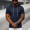 Fashion Herren T-shirt Dunkelblau JS/8T955/25 Herren T-shirts Mit Kapuze | T-shirts Ohne Print