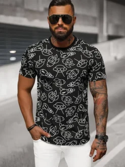 Online Herren T-shirt JS/8T1197/3 Herren T-shirts Mit Print