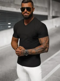 Online Herren T-Shirt NB/MT3099 Herren T-shirts Ohne Print | T-shirts Mit V-ausschnitt