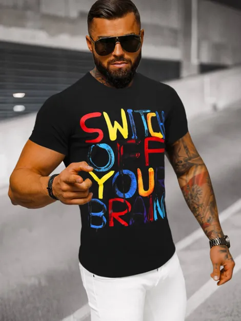 New Herren T-shirt O/T125/3Z Herren T-shirts Mit Print