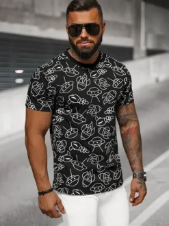 Online Herren T-shirt JS/8T1197/3 Herren T-shirts Mit Print