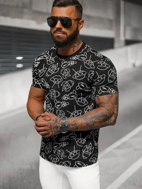 Online Herren T-shirt JS/8T1197/3 Herren T-shirts Mit Print