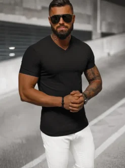 Online Herren T-Shirt NB/MT3099 Herren T-shirts Ohne Print | T-shirts Mit V-ausschnitt