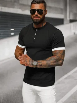 Outlet Herren T-shirt O/M011 Herren T-shirts Ohne Print