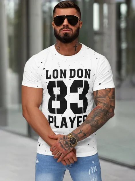 Discount Herren T-shirt JS/8B1388/1 Herren T-shirts Mit Print