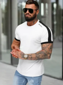 New Herren T-shirt O/QQ1196 Herren T-shirts Mit Print