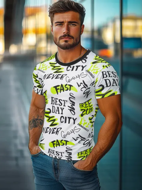 Fashion Herren T-shirt JS/8T1210/1Z Herren T-shirts Mit Print