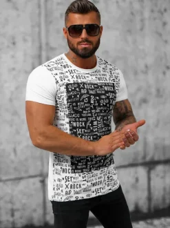 New Herren T-shirt O/T122/1Z Herren T-shirts Mit Print