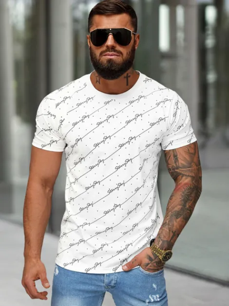 New Herren T-shirt O/QQ1323 Herren T-shirts Mit Print