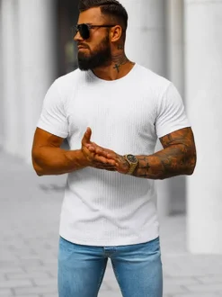 Fashion Herren T-shirt O/7766T Herren T-shirts Ohne Print