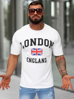 New Herren T-shirt JS/8B1373/1 Herren T-shirts Mit Print