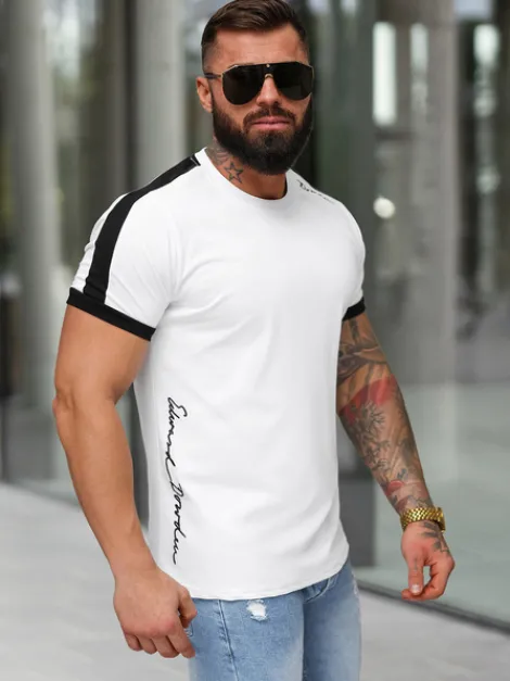 New Herren T-shirt O/QQ1196 Herren T-shirts Mit Print