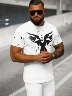 New Herren T-shirt O/T109/1Z Herren T-shirts Mit Print
