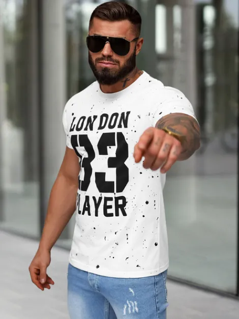 Discount Herren T-shirt JS/8B1388/1 Herren T-shirts Mit Print