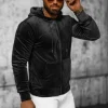 Clearance Herren Velours Kapuzenpullover JS/8B1168/3 Herren Kapuzenpullover | Sweatjacken