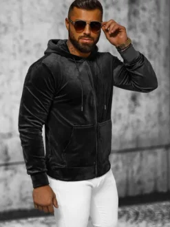 Clearance Herren Velours Kapuzenpullover JS/8B1168/3 Herren Kapuzenpullover | Sweatjacken