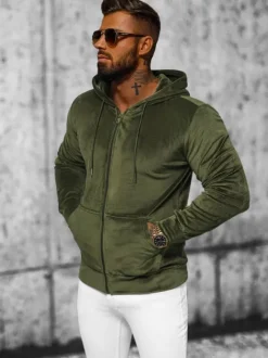 Fashion Herren Velours Kapuzenpullover JS/8B1168/29 Herren Kapuzenpullover | Sweatjacken