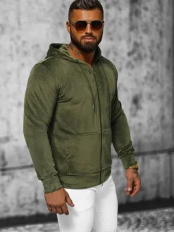 Fashion Herren Velours Kapuzenpullover JS/8B1168/29 Herren Kapuzenpullover | Sweatjacken