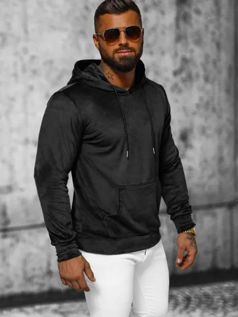 Discount Herren Velours Kapuzenpullover JS/8B1170/3 Herren Sweatshirts Ohne Print | Kapuzenpullover