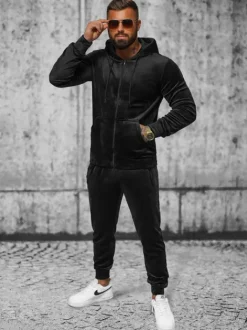New Herren Velours Sportanzug JS/8C1169/3 Herren Velours Trainingsanzüge