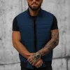 Clearance Herren Weste Dunkelblau JS/MY77 Herren Steppwesten