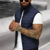 New Herren Weste Dunkelblau JS/MY77Z Herren Steppwesten
