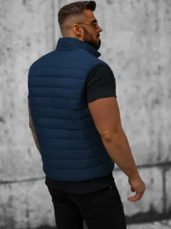 Clearance Herren Weste Dunkelblau JS/MY77 Herren Steppwesten