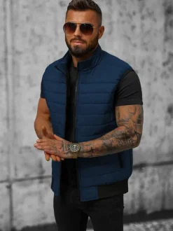 Clearance Herren Weste Dunkelblau JS/MY77 Herren Steppwesten
