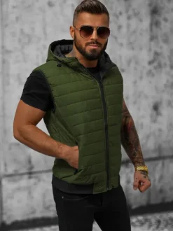 Hot Herren Weste JS/MY88 Herren Kapuzenwesten | Steppwesten