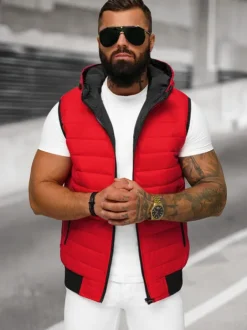 Best Herren Weste JS/MY88Z Herren Kapuzenwesten | Steppwesten