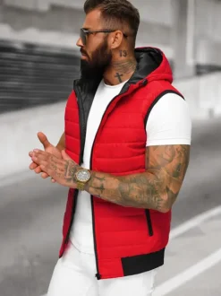 Best Herren Weste JS/MY88Z Herren Kapuzenwesten | Steppwesten