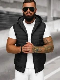 Discount Herren Weste JS/MY88Z Herren Steppwesten | Kapuzenwesten