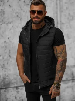 Hot Herren Weste JS/MY88 Herren Kapuzenwesten | Steppwesten