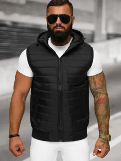 Discount Herren Weste JS/MY88Z Herren Steppwesten | Kapuzenwesten