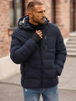 Clearance Herren Winterjacke Dunkelblau JS/5M756/215Z Herren Steppjacken | Winterjacken