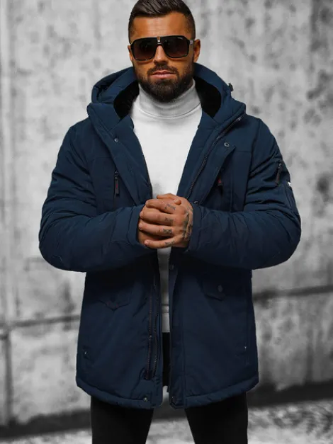 Online Herren Winterjacke Dunkelblau JS/5M718/215 Herren Winterjacken | Jacken