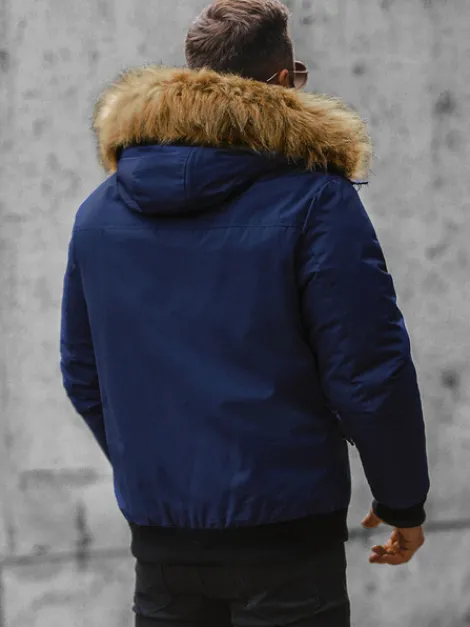 Online Herren Winterjacke Dunkelblau JS/M2019/215 Herren Winterjacken | Jacken
