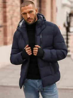 Clearance Herren Winterjacke Dunkelblau JS/5M756/215Z Herren Steppjacken | Winterjacken